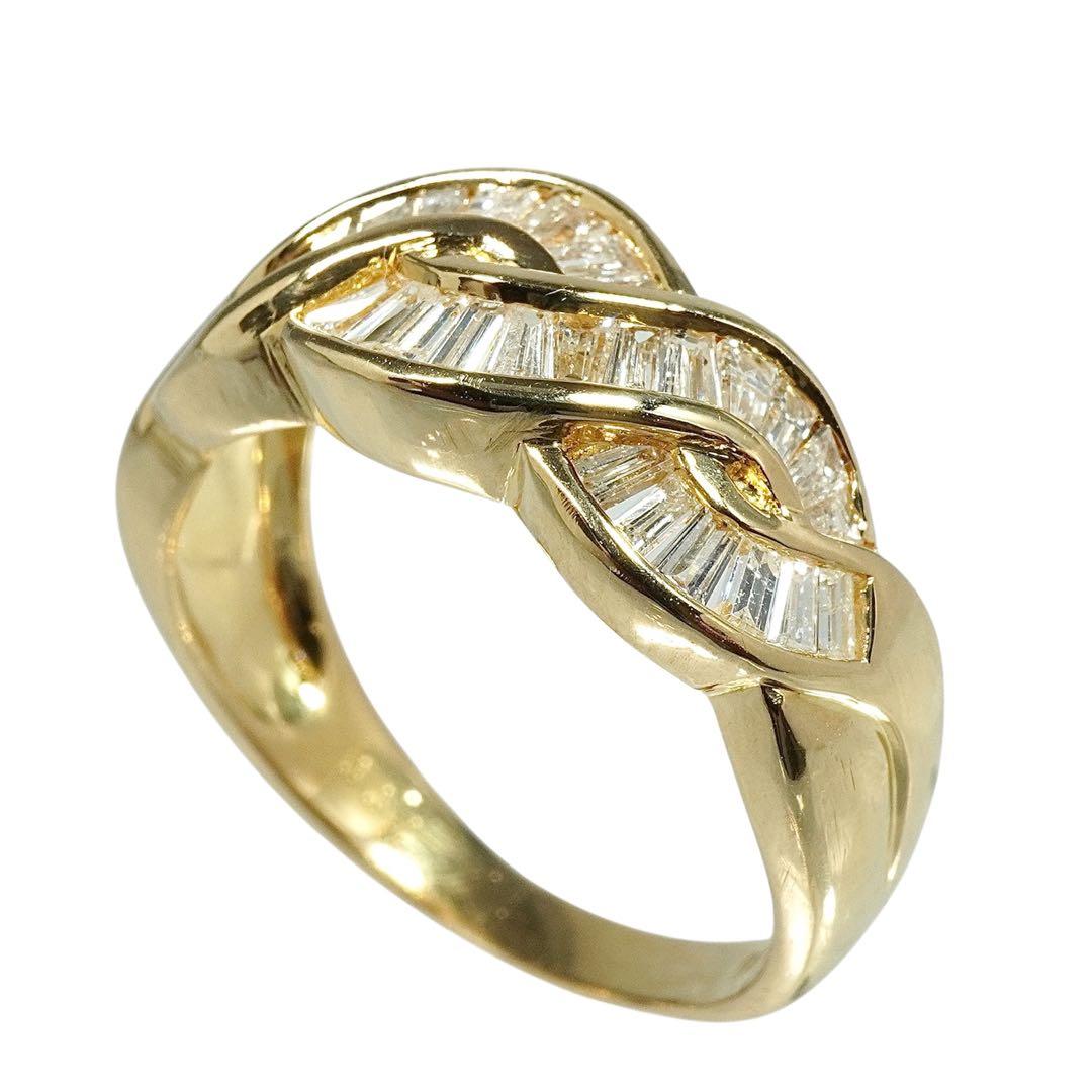 ダイヤ リング テーパー ダイヤモンド 1.00ct 指輪 K18 1ct