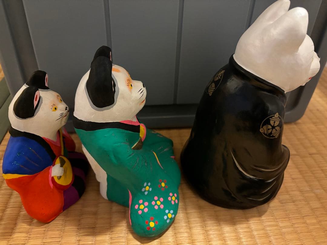 郷土玩具　つつみ人形　招き猫　まねきねこ　3点セット