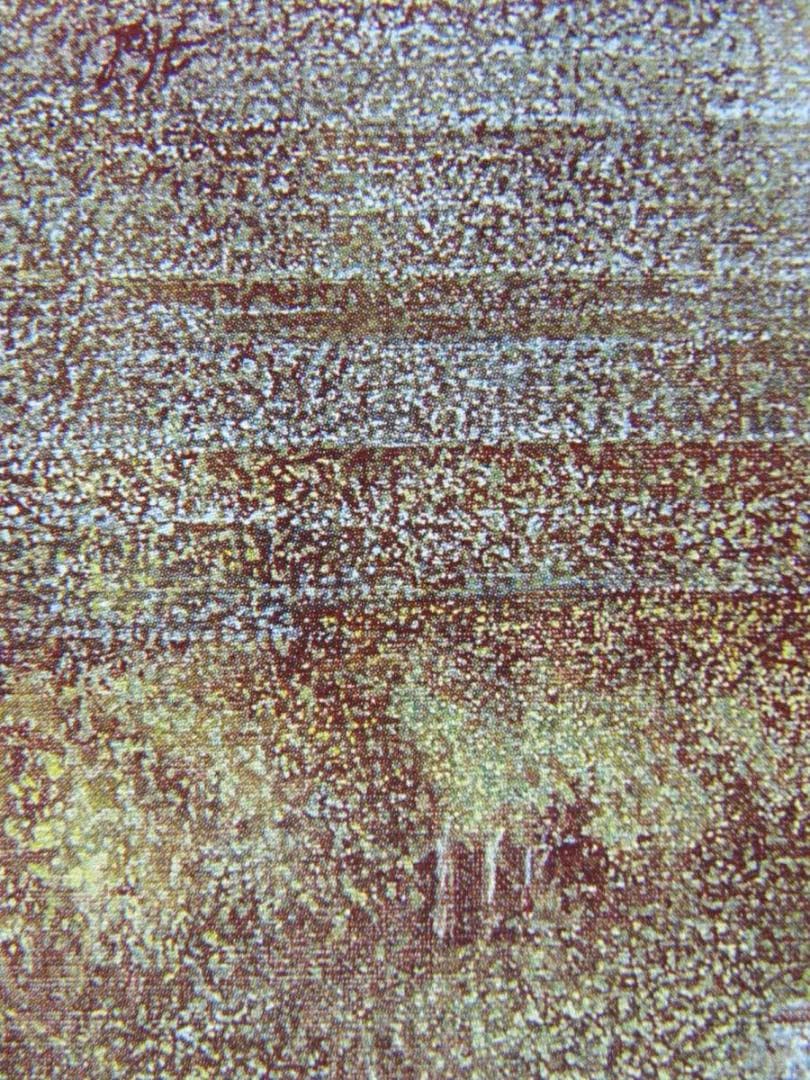 桑島春彦、水辺の春、希少画集画、新品高級額・額装付、状態良好