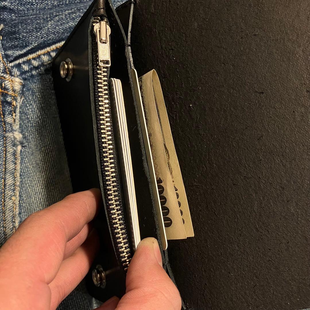 薄型ミドルトラッカーウォレット アポロコンチョ シルバー925 栃木レザー