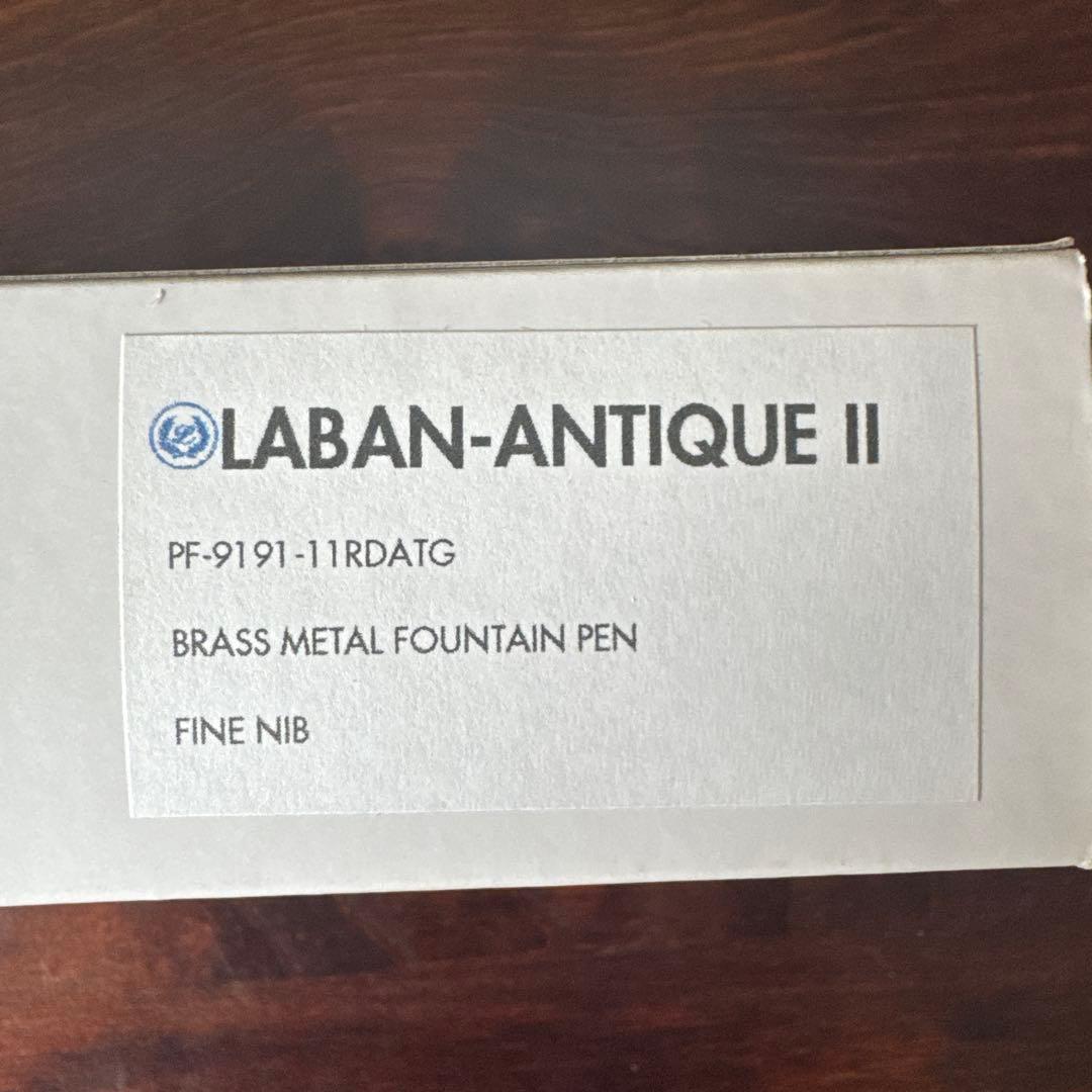 ラバン 万年筆 細字 F LABANアンティークII レッド ゴールド