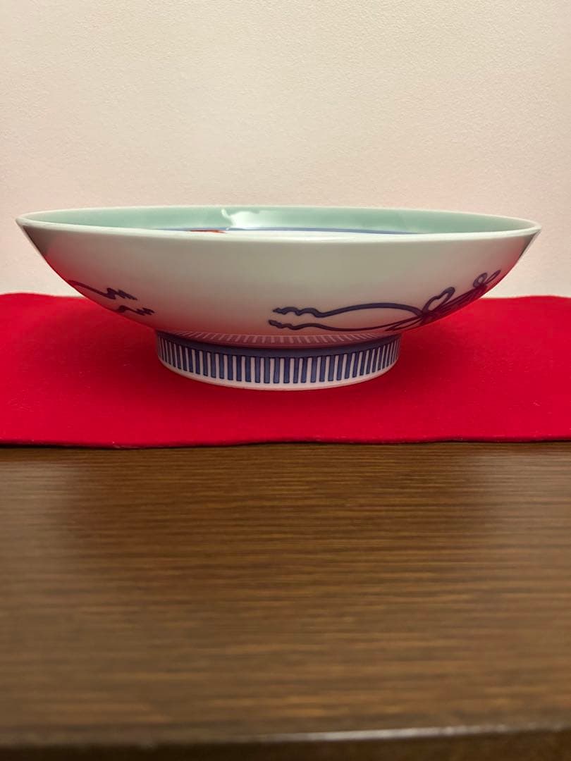 伊万里焼　色絵三瓢箪文様皿 高台大皿