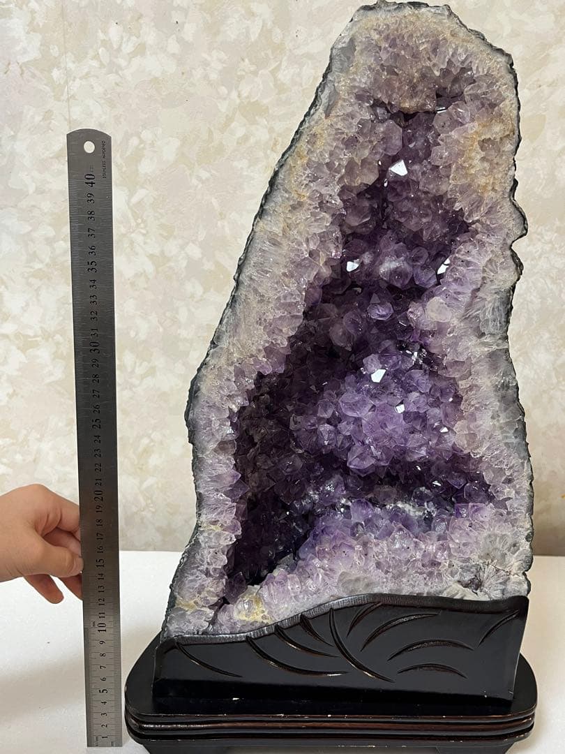 ブラジル産　アメジストクラスター 約14.54Kg 高さ台座込み約52cm