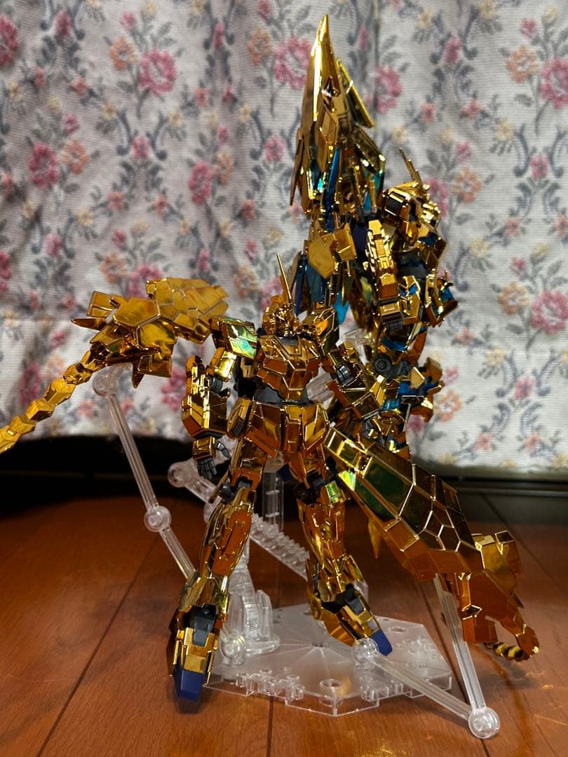 HG ガンプラ フェネクス ユニコーンモード デストロイモード(ゴールドメッキ)