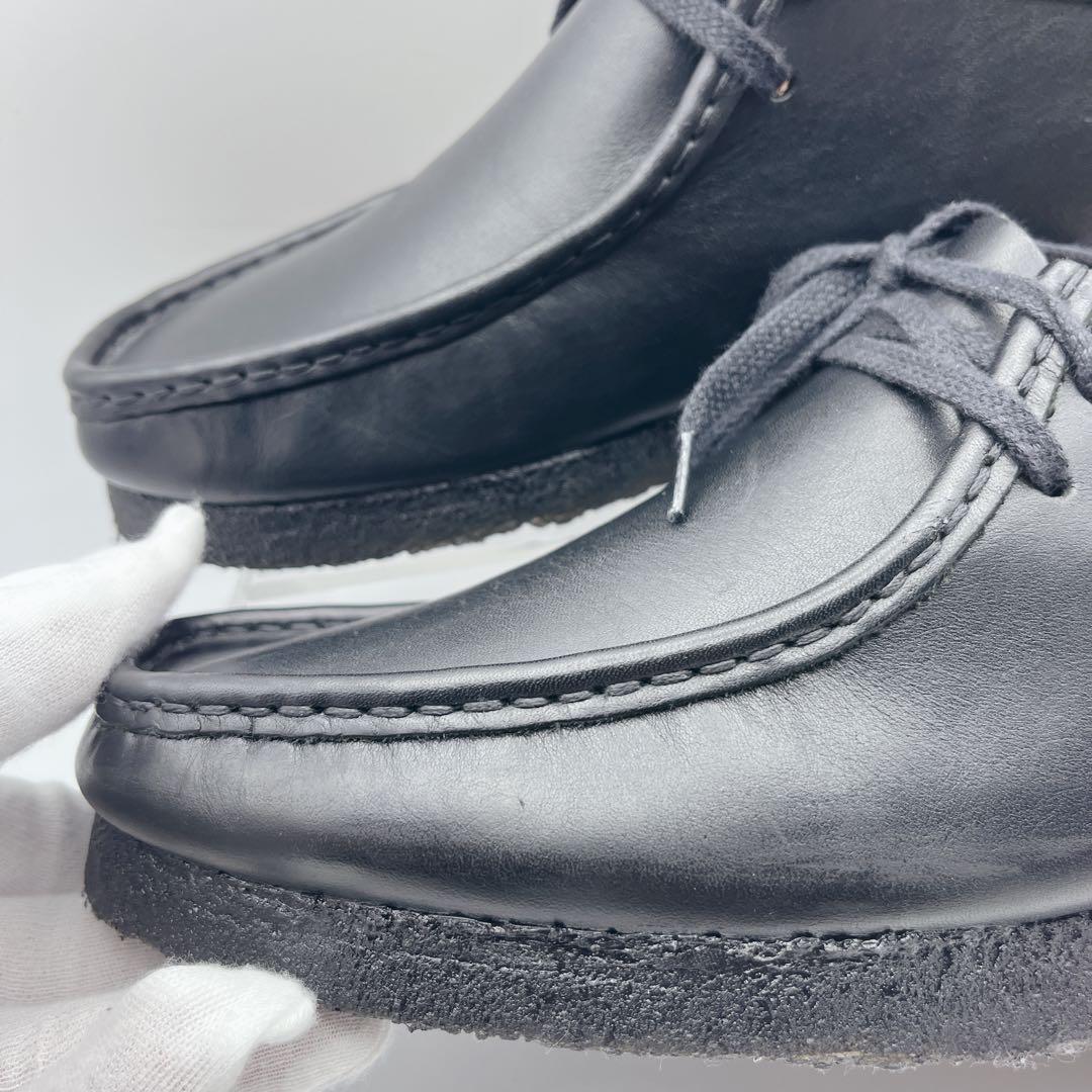 訳アリ美品 クラークスオリジナルズ ワラビー レザー 黒 25.5cm