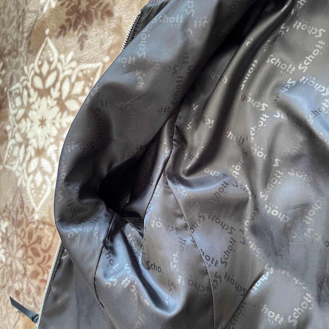 Schott シングルライダースジャケット ブラック