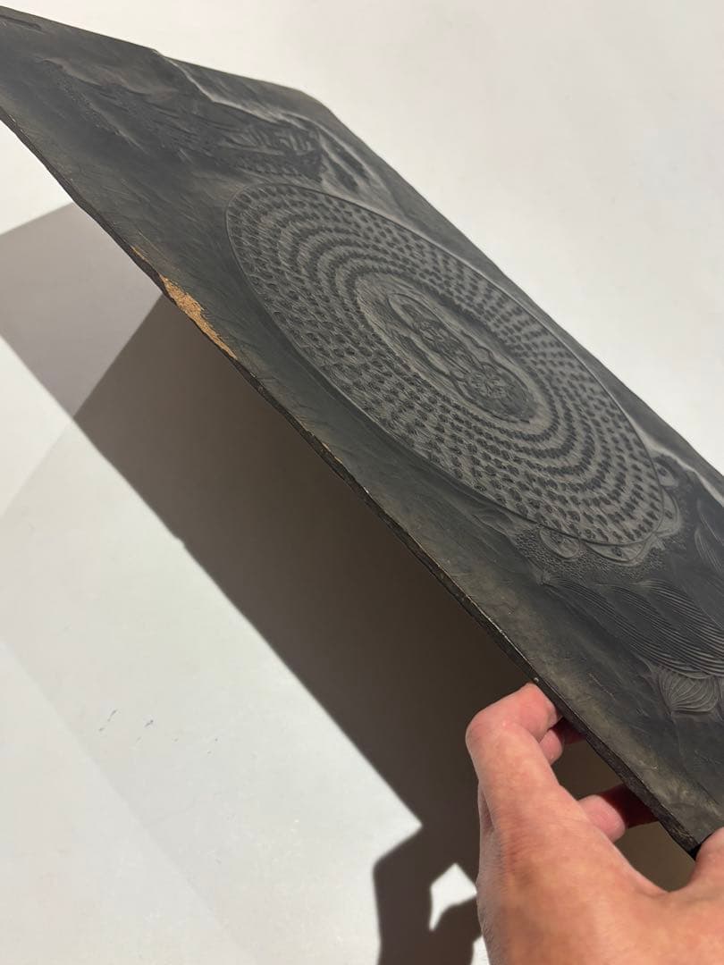 大型版木「三十七体仏/仏頂尊陀羅尼」表裏１枚|仏教美術 真言宗 和本 木版画