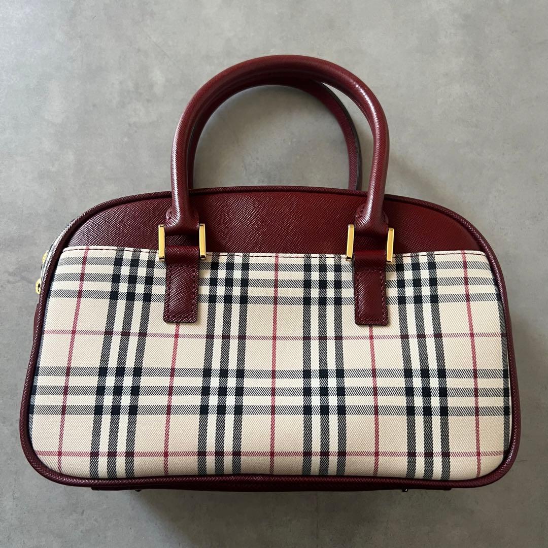 【未使用】 BURBERRY バーバリー ノバチェック ハンド バッグ ボストン