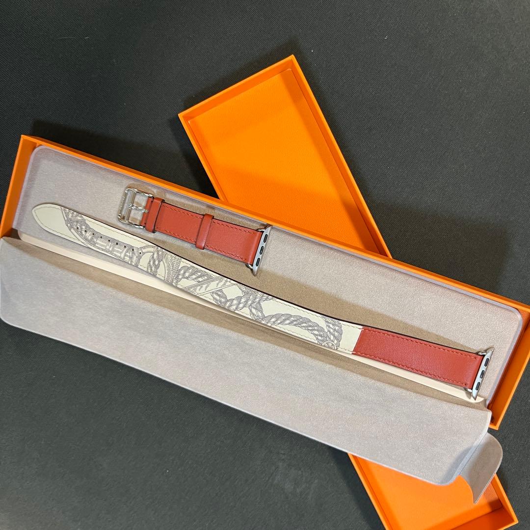 ほぼ新品　エルメス Watch ドゥブルトゥール ストラップ 二重巻レザー