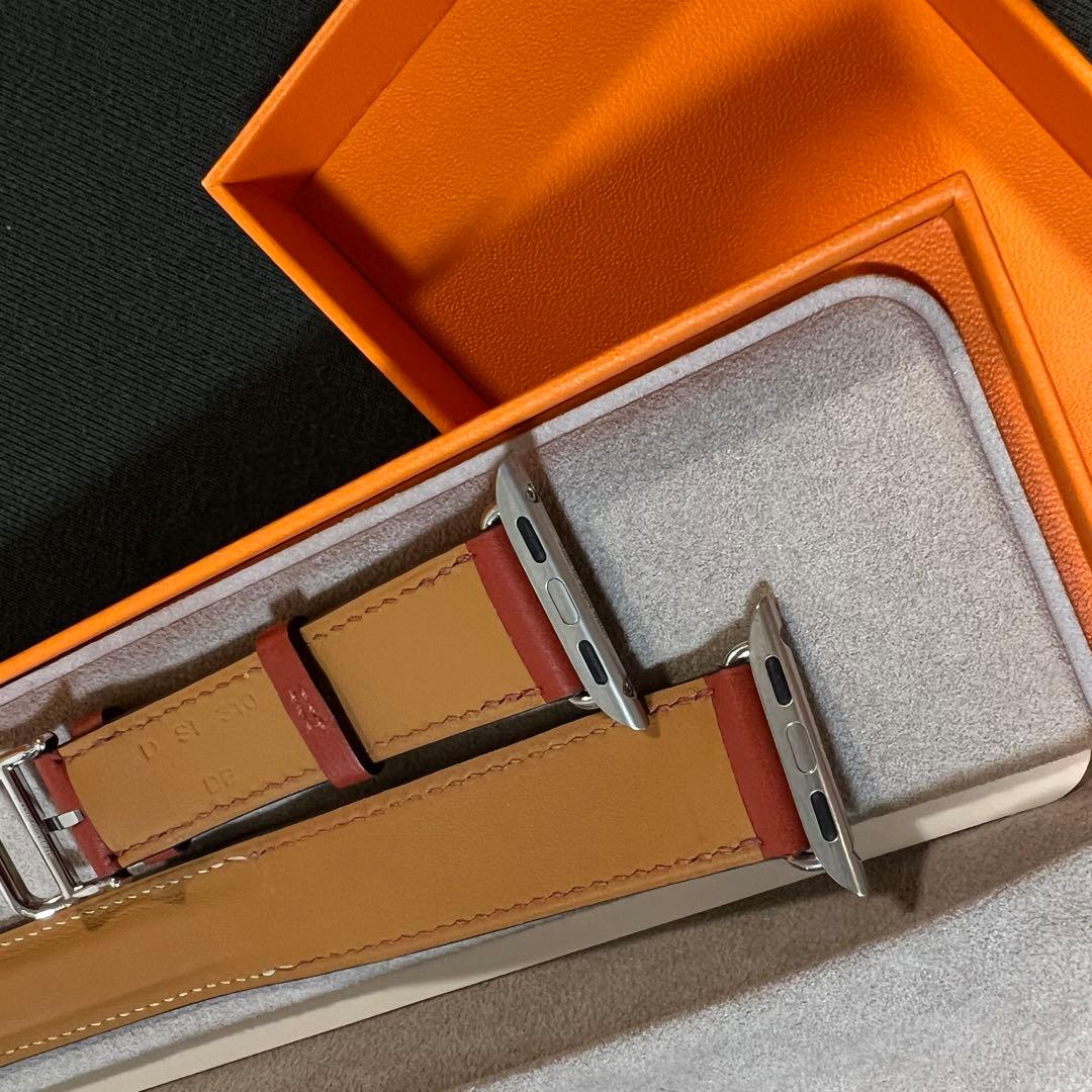 ほぼ新品　エルメス Watch ドゥブルトゥール ストラップ 二重巻レザー