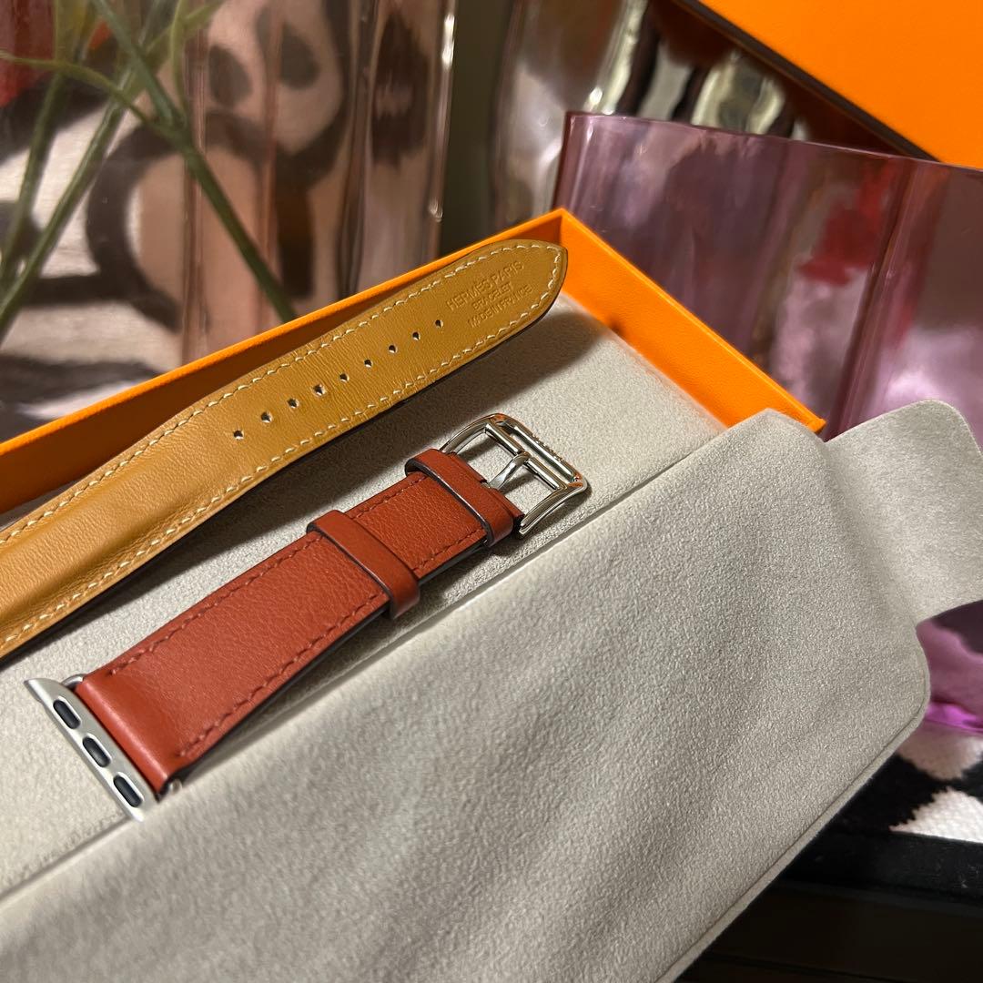 ほぼ新品　エルメス Watch ドゥブルトゥール ストラップ 二重巻レザー