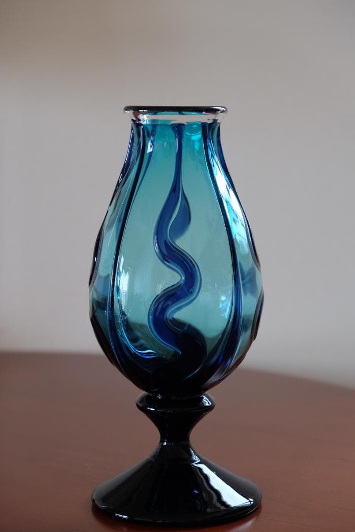 舩木倭帆 吹きガラス 花瓶 花器 骨董 民藝ガラス グラス 横山秀樹 小谷眞三