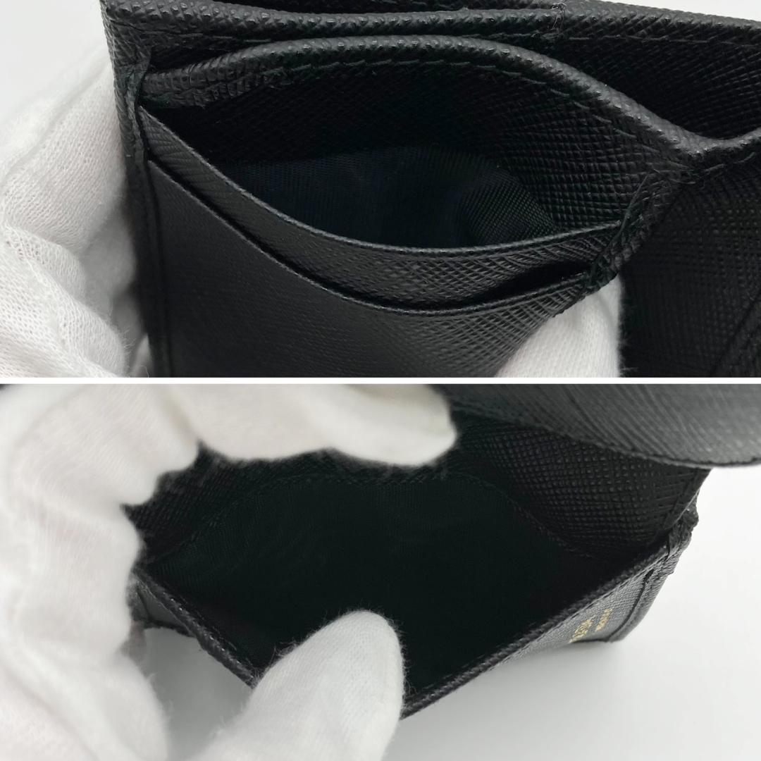 IC　プラダ　三つ折り財布　サフィアーノ　トライアングル　1MH043　766