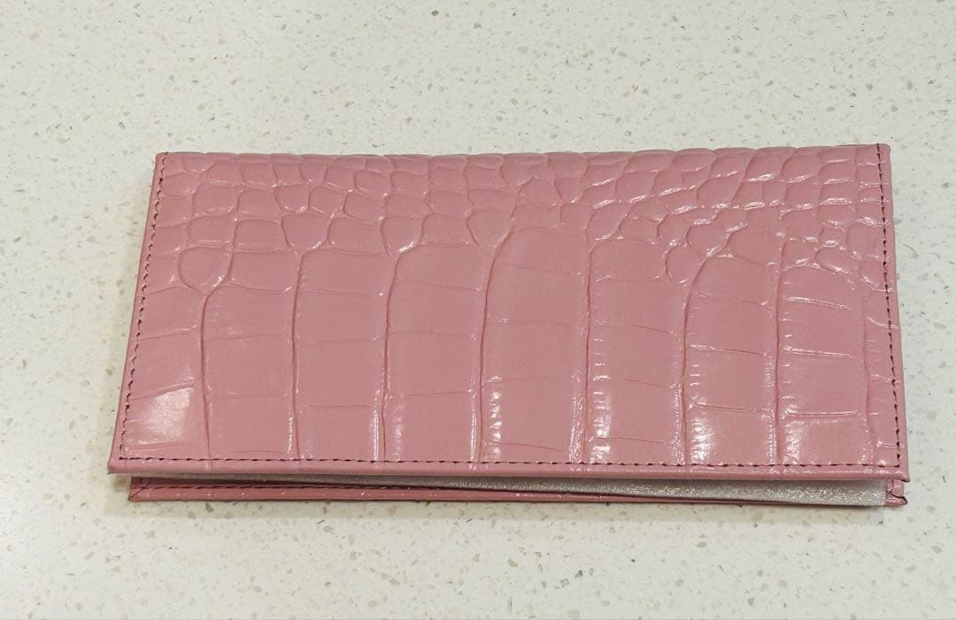 メ*6様 [皇居東御苑限定] クロコダイル　牛革型押し長財布 ピンク　新品未使用