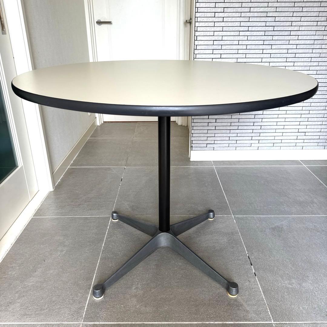 むうハーマンミラー コントラクトベーステーブル 天板直径90cm
