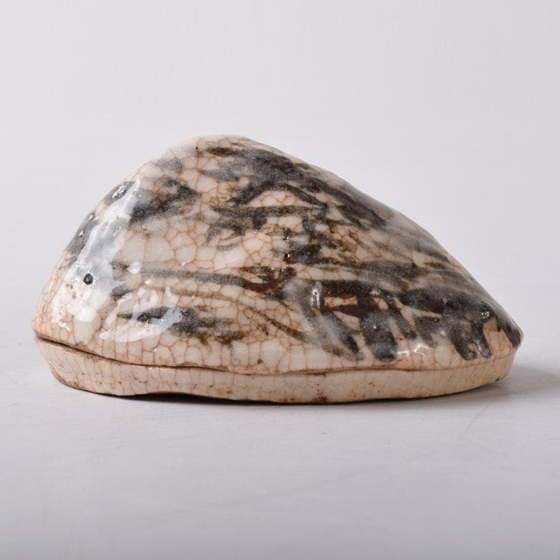 茶道具　瀬戸焼　葵窯　竹里庵　加藤春二作　小牧山　香合　共布共箱　V　7868