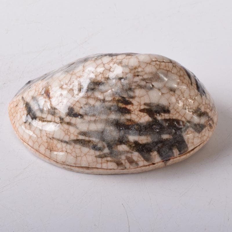 茶道具　瀬戸焼　葵窯　竹里庵　加藤春二作　小牧山　香合　共布共箱　V　7868