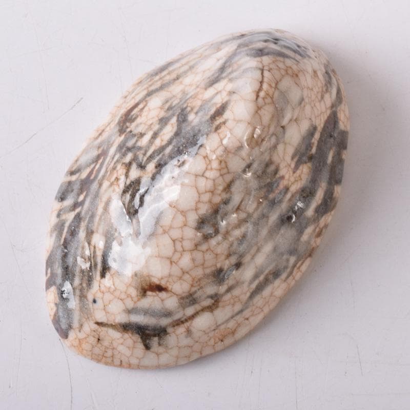 茶道具　瀬戸焼　葵窯　竹里庵　加藤春二作　小牧山　香合　共布共箱　V　7868