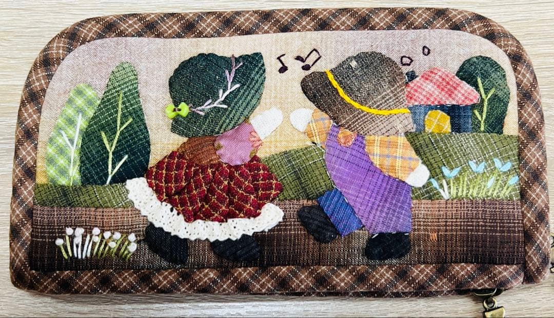 ★8700→8000★スーちゃん＆ビリーくん★ブラウン系＊ハンドメイド＊長財布＊