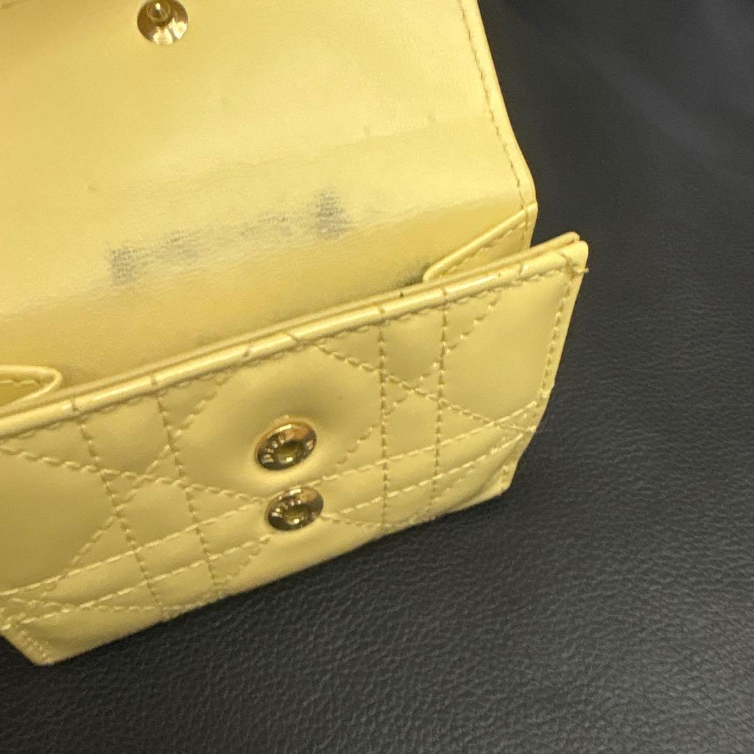 ディオール レディディオール カナージュ ロータスウォレット 三つ折り財布