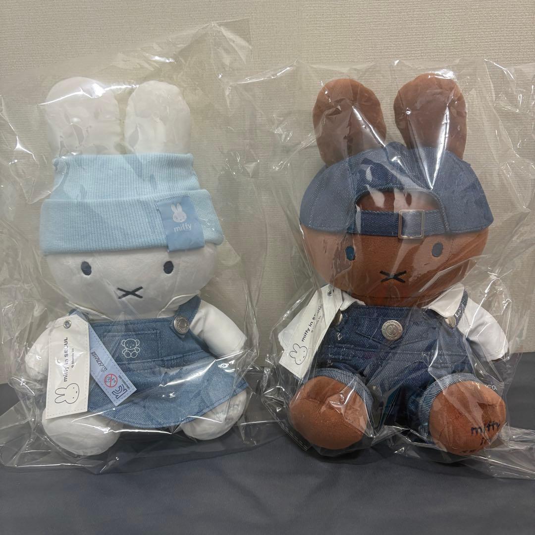 韓国 ソウル ソンス 聖水 限定 ミッフィー デニム ぬいぐるみ 2点セット