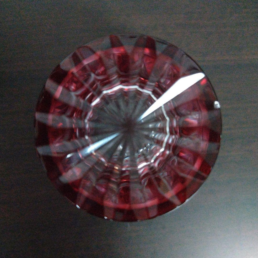 薩摩切子 フリーカップ 金赤