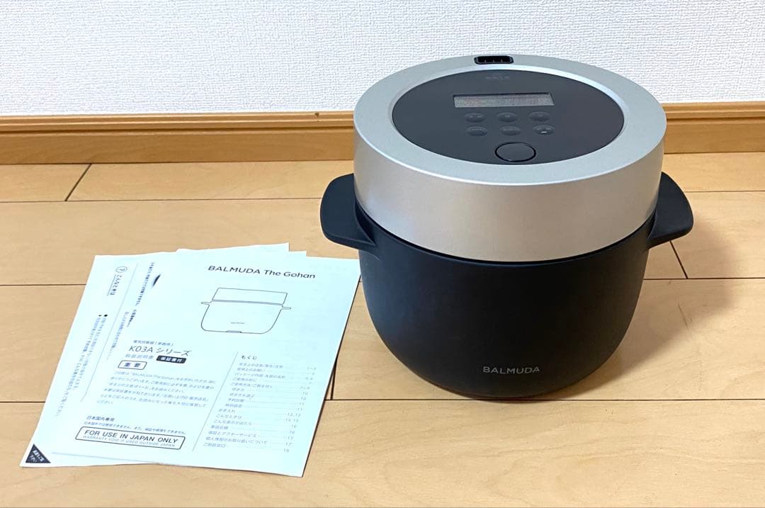 バルミューダ BALMUDA K03A-BK 炊飯器 黒 ブラック 3合