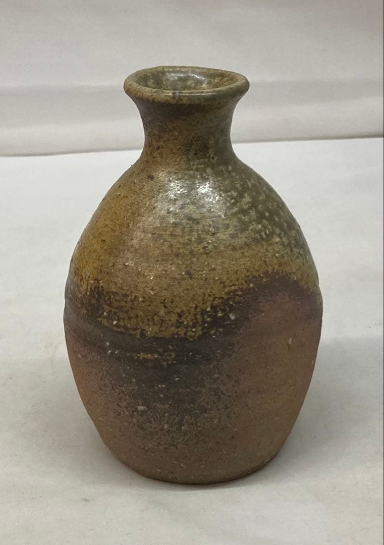 B270b 「常滑南蛮　徳利」山田健吉作　共布共箱　酒噐　茶道具