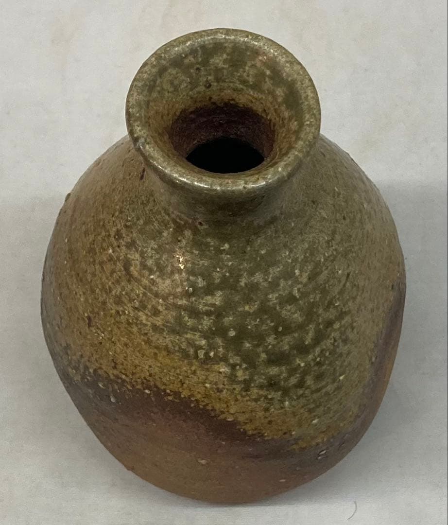 B270b 「常滑南蛮　徳利」山田健吉作　共布共箱　酒噐　茶道具