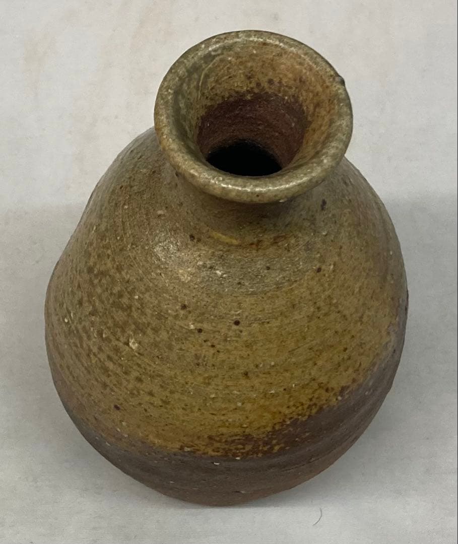 B270b 「常滑南蛮　徳利」山田健吉作　共布共箱　酒噐　茶道具