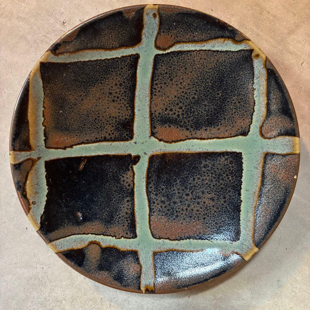 益子焼　人間国宝　浜田庄司　濱田庄司　飾り皿