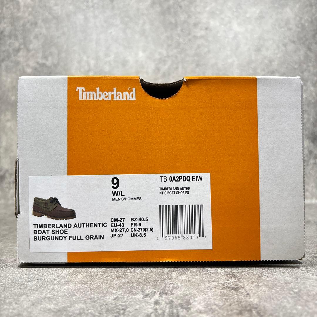 【新品未使用】Timberland デッキシューズ 3eye バーガンディ 27