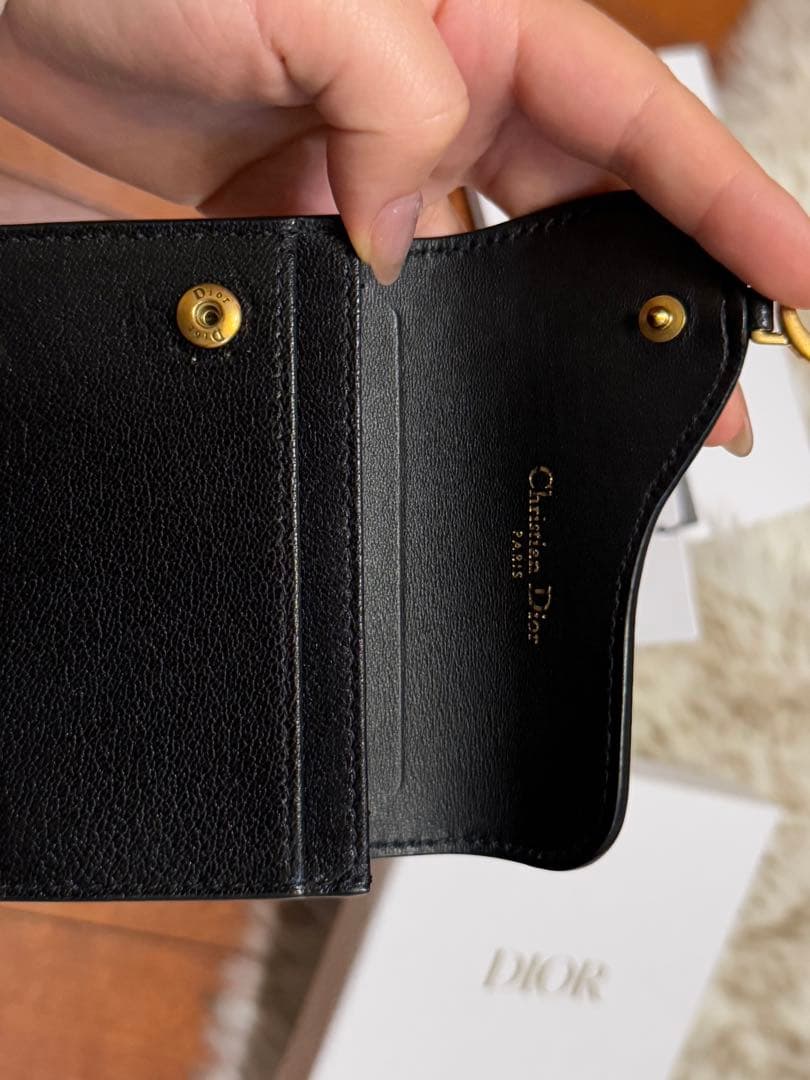 Dior 黒 レザー カードホルダー