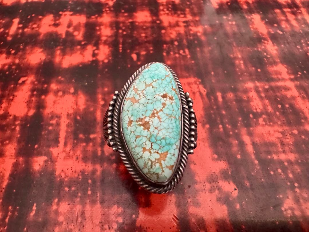 最終 スティーブアルビソ リング 14号 ナンバーエイトターコイズ ナバホ族