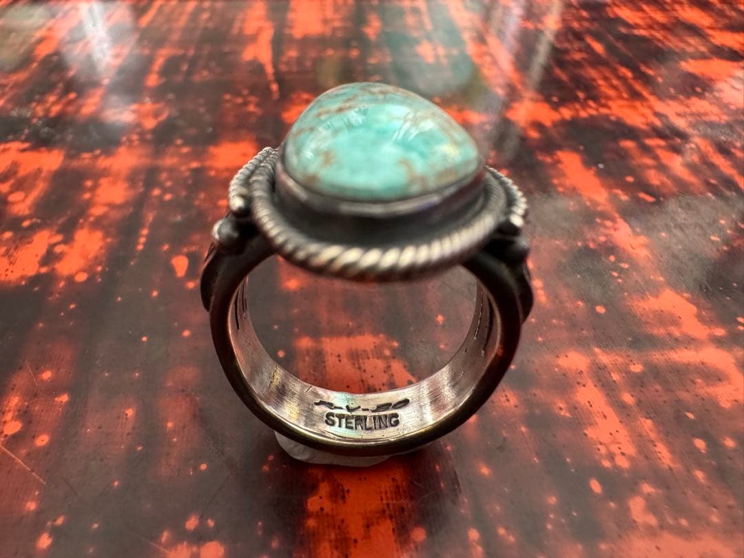 最終 スティーブアルビソ リング 14号 ナンバーエイトターコイズ ナバホ族