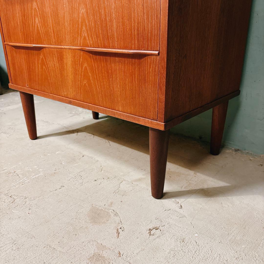 デンマーク　チーク材　六段チェスト　北欧家具　北欧ビンテージ