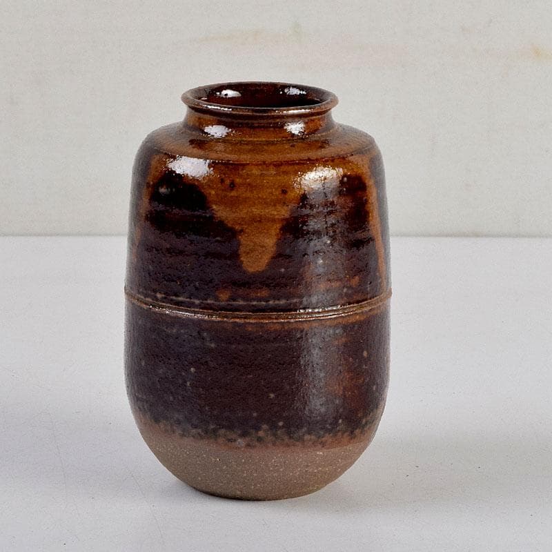 茶道具　瑞光窯造　佐々木八十二作　筒井写　瀬戸茶入　仕覆付　共箱　V　8900