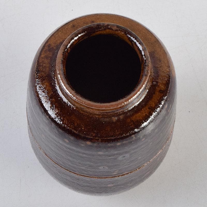 茶道具　瑞光窯造　佐々木八十二作　筒井写　瀬戸茶入　仕覆付　共箱　V　8900