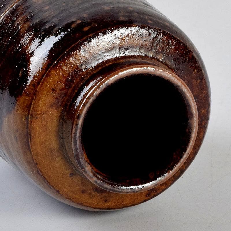 茶道具　瑞光窯造　佐々木八十二作　筒井写　瀬戸茶入　仕覆付　共箱　V　8900