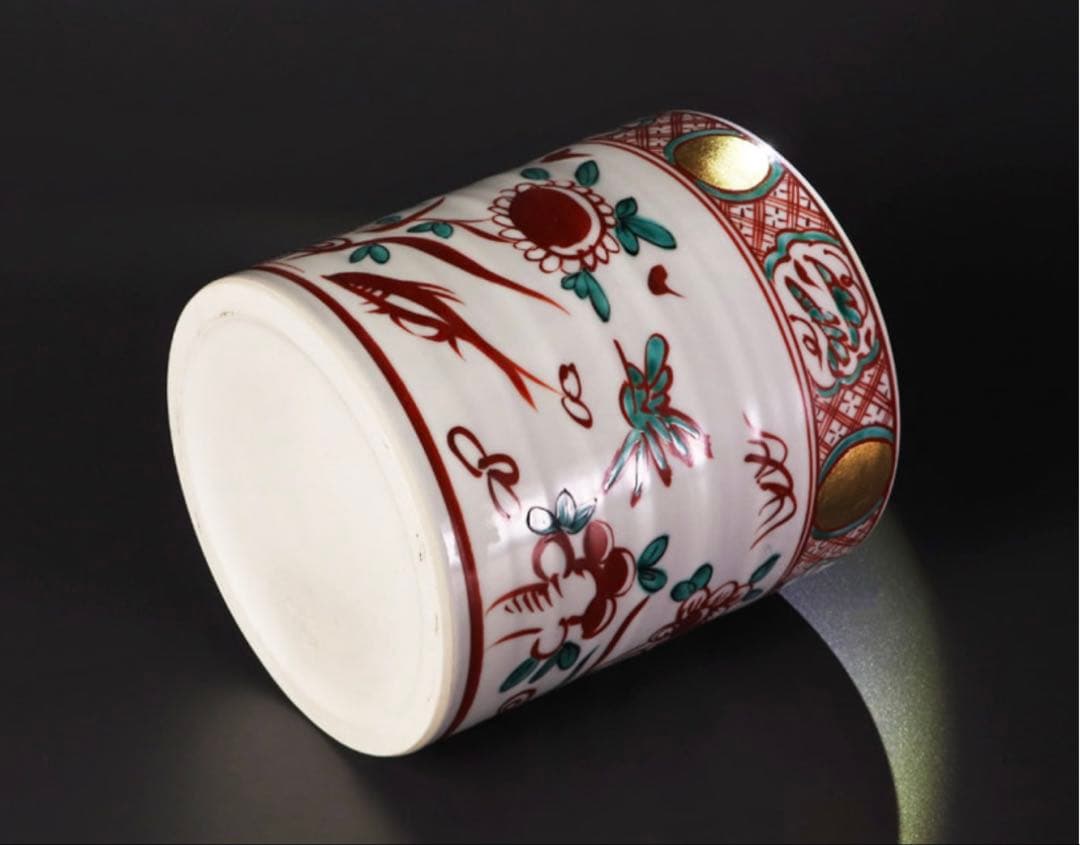 値下げ交渉OK 紫翠窯 三代西村徳泉造 赤絵水指 茶道具　茶道　水指