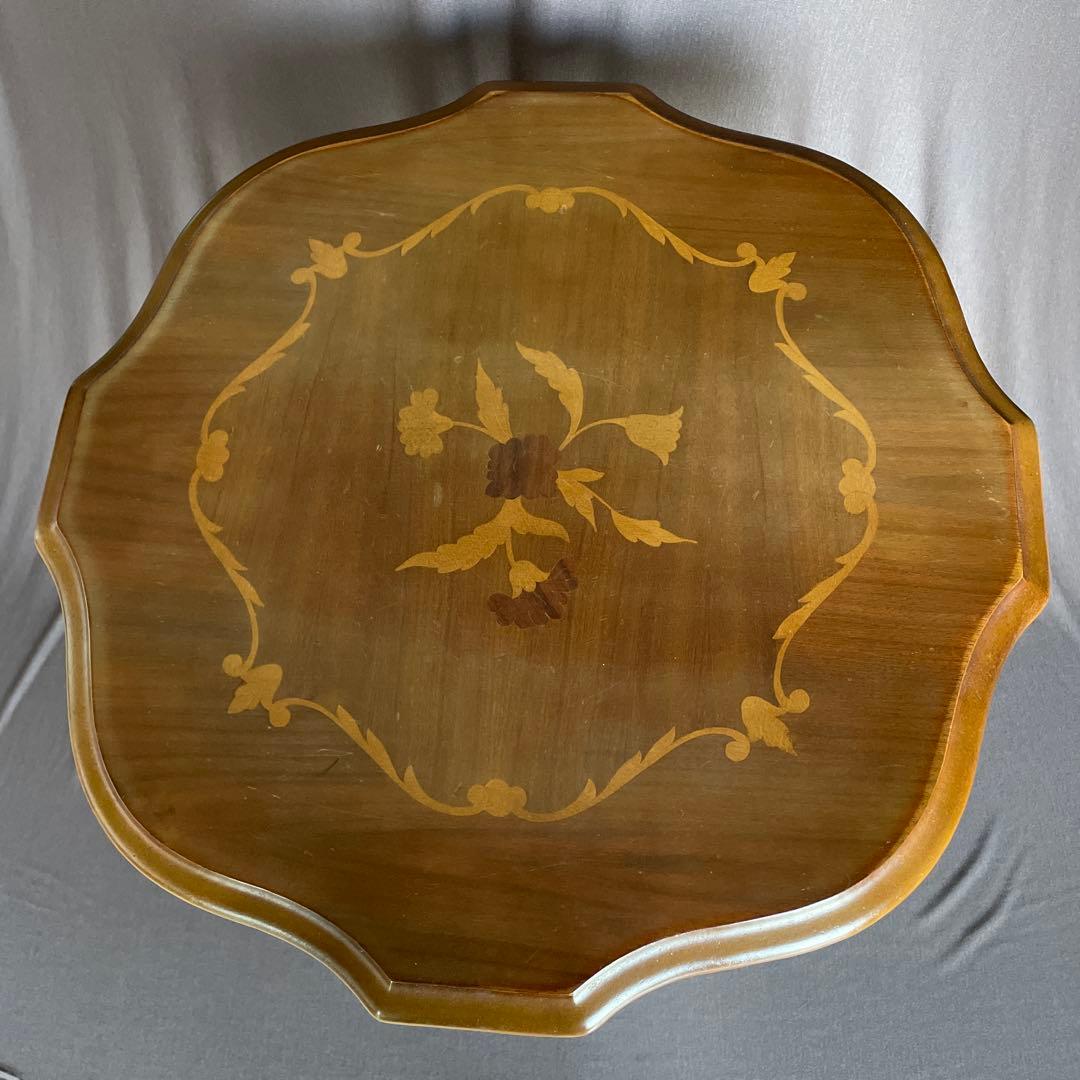 イタリア製◎象嵌花模様◎コーヒーテーブル