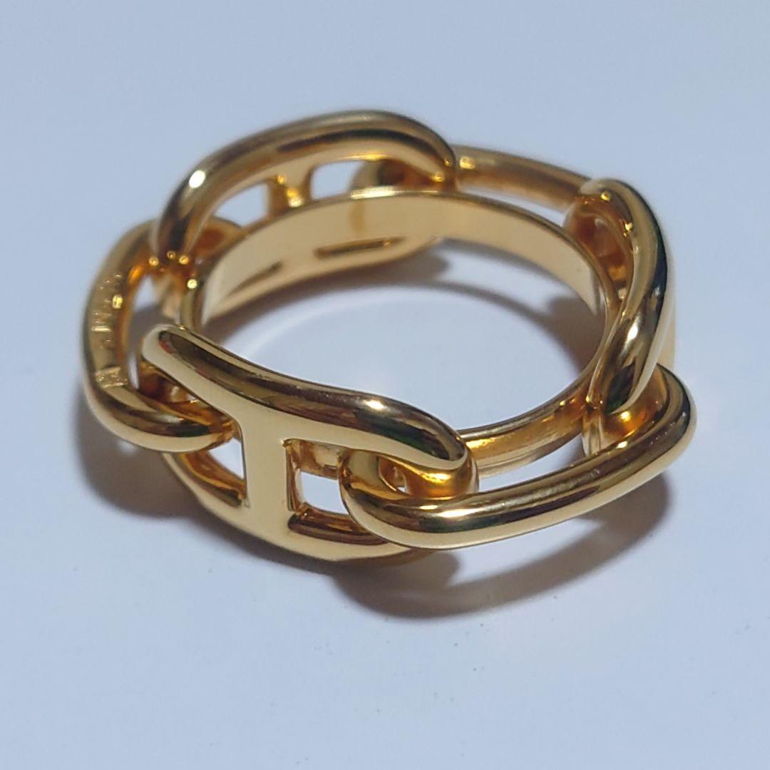 未使用に近い エルメス リング シェーヌダンクル スカーフリング 21号 ケース