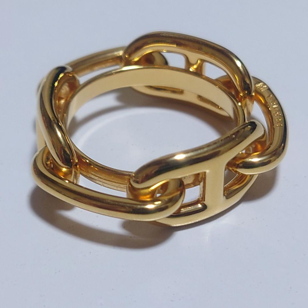 未使用に近い エルメス リング シェーヌダンクル スカーフリング 21号 ケース