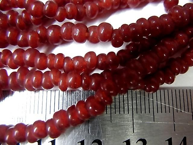 1680★B1608★暗赤色　4.5㎜　暗赤　ガラスビーズ　アンティーク　アジア