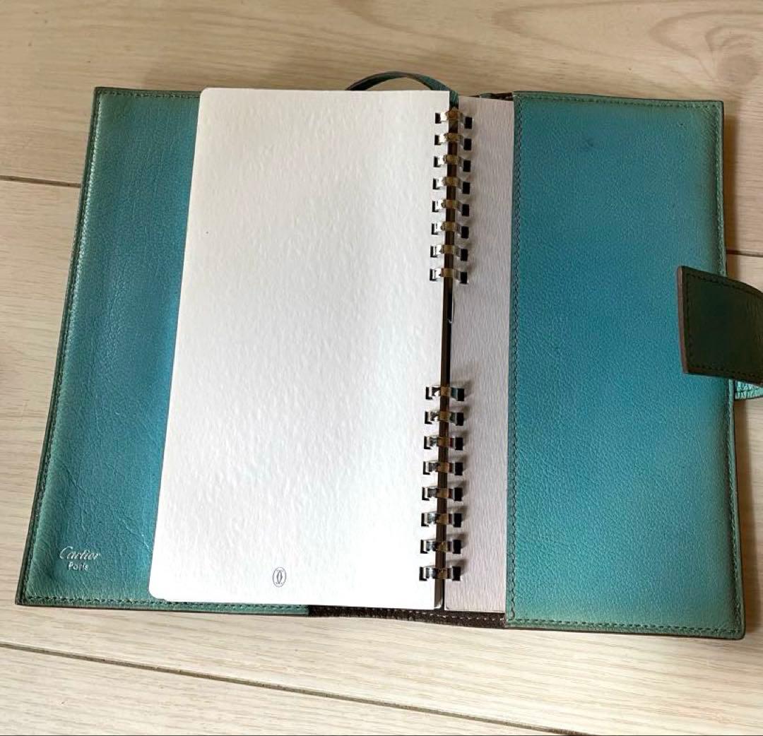 Cartier カルティエ手帳カバー　 難あり　ブルー　箱付き