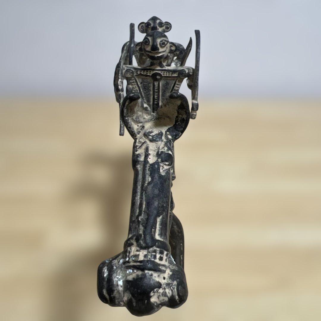 アフリカ工芸品　『馬と戦士たち』　アンティーク　干支