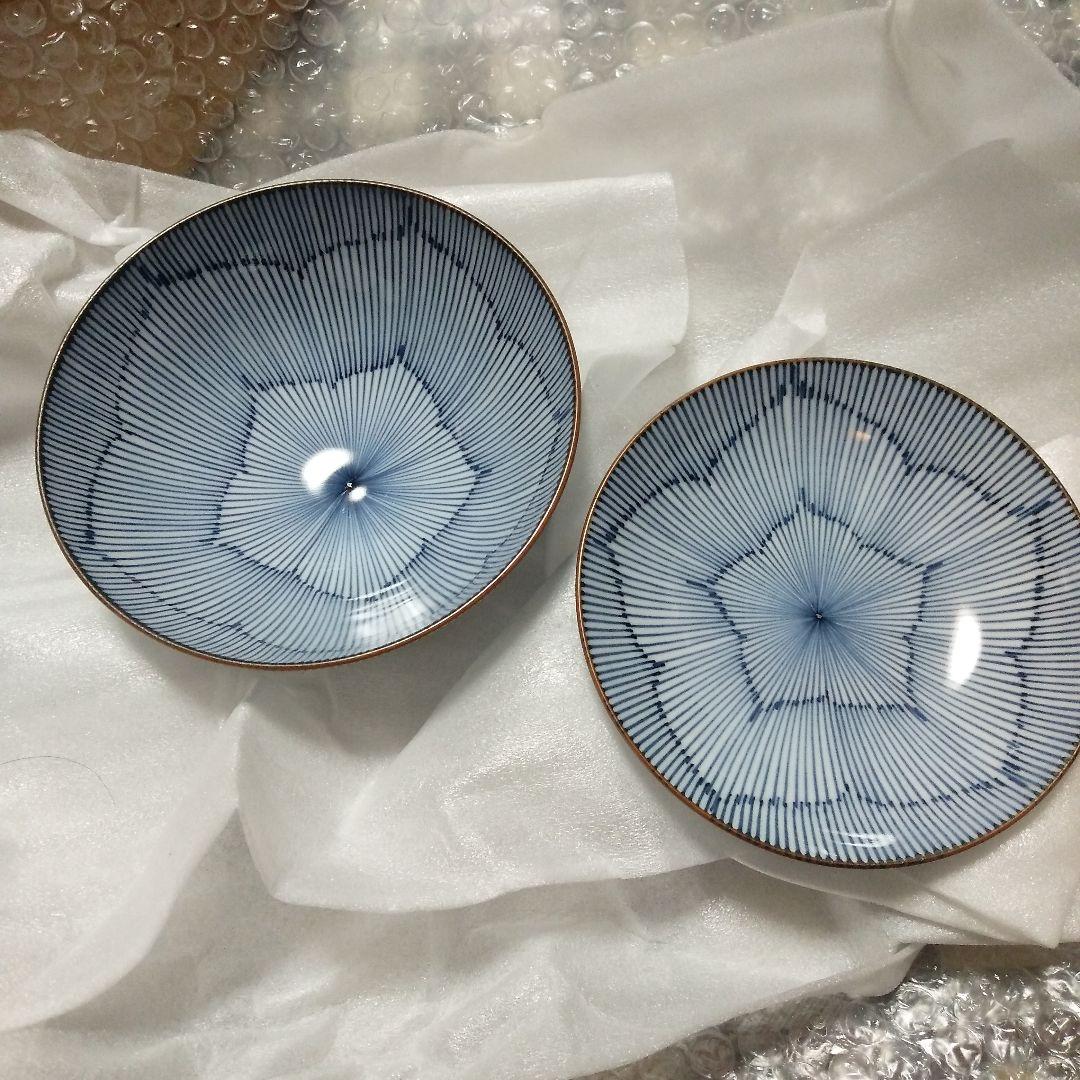 京泉　千筋桔梗　夫婦飯茶碗