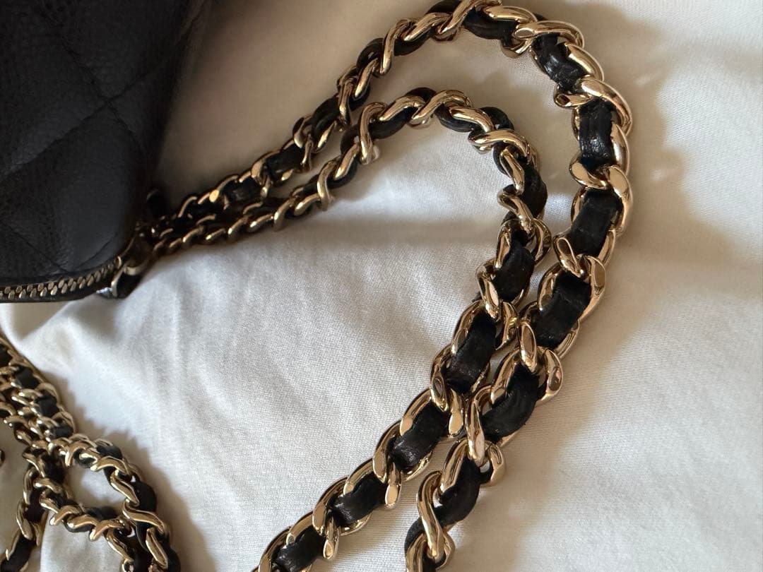 シャネル マトラッセ キャビアスキン チェーンショルダーバッグ バニティ