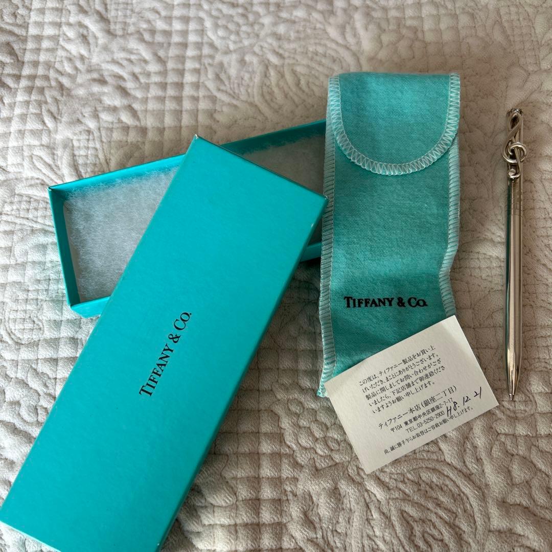 レア　Tiffany & Co. ト音記号シルバーボールペン