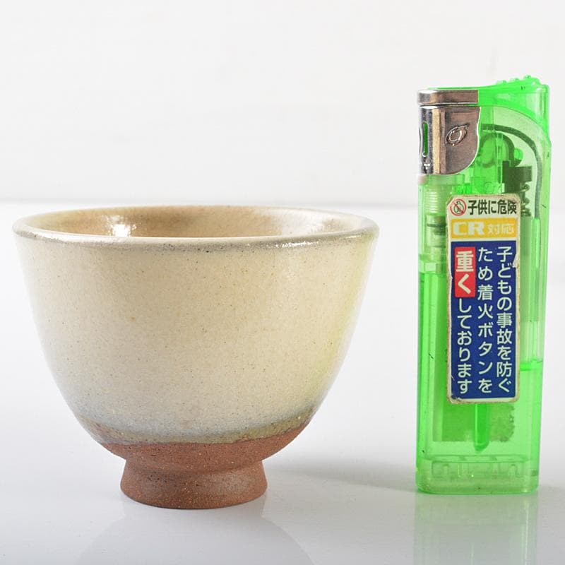 煎茶道具　萩焼　敬月作　粉引煎茶碗　6客　共箱　V　R6688